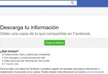 Descargar información Facebook