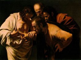 La incredulidad de Tomás de Caravaggio
