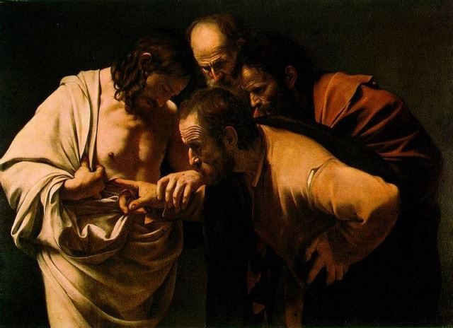 La incredulidad de Tomás de Caravaggio