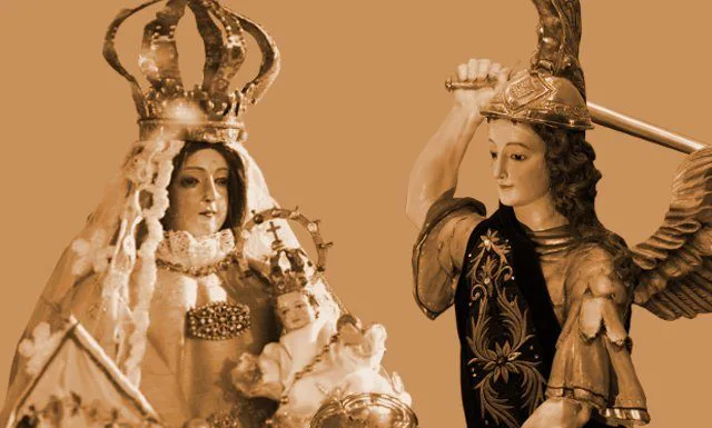 San Miguel y la Virgen del Rosario en Paraná Maria y Miguel