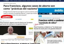 Papa Francisco Aborto Diarios