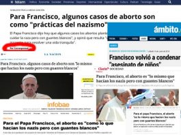 Papa Francisco Aborto Diarios