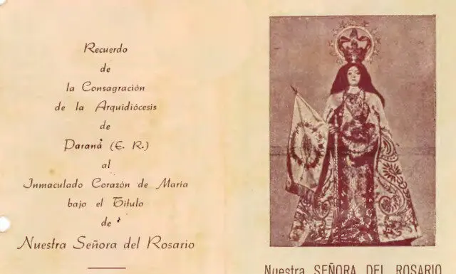 La consagración al Inmaculado Corazón de Nuestra Señora del Rosario de Paraná Recuerdo-de-la-Consagracion-de-la-Arquidiocesis-a-Maria