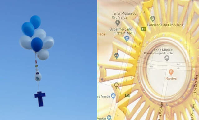 La Virgen saludó desde el cielo a Jesús Eucaristía Corpus