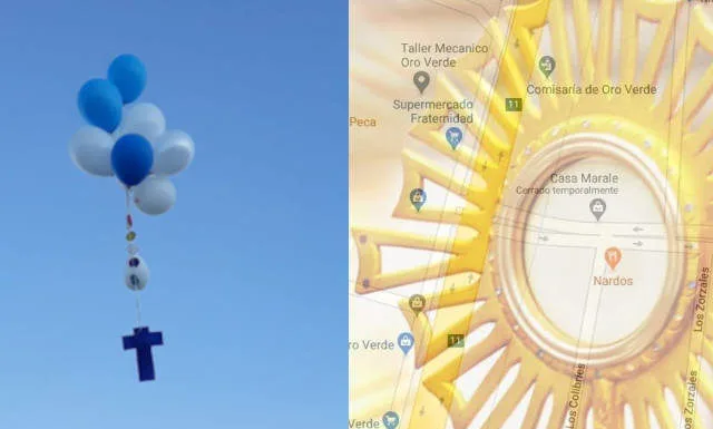 La Virgen saludó desde el cielo a Jesús Eucaristía Corpus